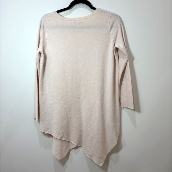 Joie Cream Ivory Cashmere Wool Sweater Tunic Women S Asymmetric Hem Relaxed Fit - Picture 6 of 11